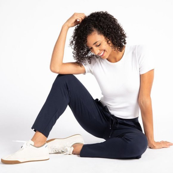 Betabrand Skinny-Leg Navy Soho Joggers M - Picture 1 of 10